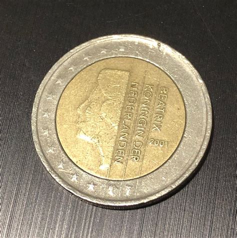 Moneda de 2 euros Beatrix Koningin der Nederlanden 2001 Etsy España