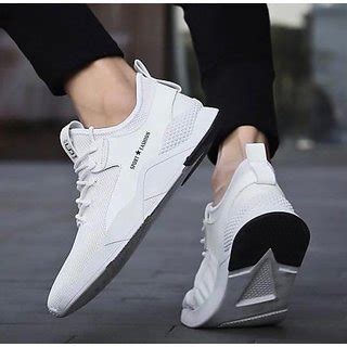 Buy Leegalaxy Men White Running Sports Shoes Online @ ₹990 from ShopClues