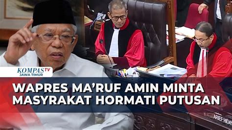 Pesan Wapres Ma Ruf Amin Jelang Sidang Putusan MK Soal Sengketa Hasil