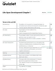 Life Span Development Chapter Flashcards Quizlet Pdf