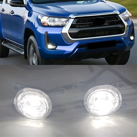 For Toyota Hilux Revo Rocco Led Drl Daytime Running Lights Fog Lamps