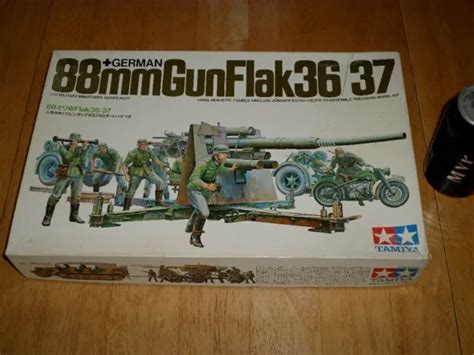 Ww 2 German 88mm Anti Tank Gun Flak 36 37 Plastic Model Tamiya