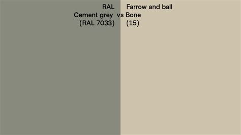 Ral Cement Grey Ral 7033 Vs Farrow And Ball Bone 15 Side By Side Comparison