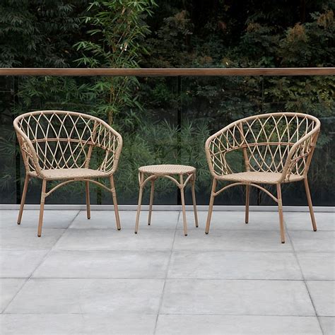 Bee Willow Home Bee Willow Home Elmridge 3 Piece Wicker Outdoor