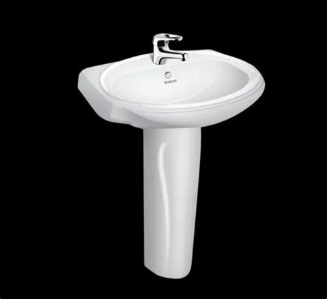 Hindware Ceramic Starwhite Pedestal Wash Basin 56 X 43 X 82 Cm At Rs