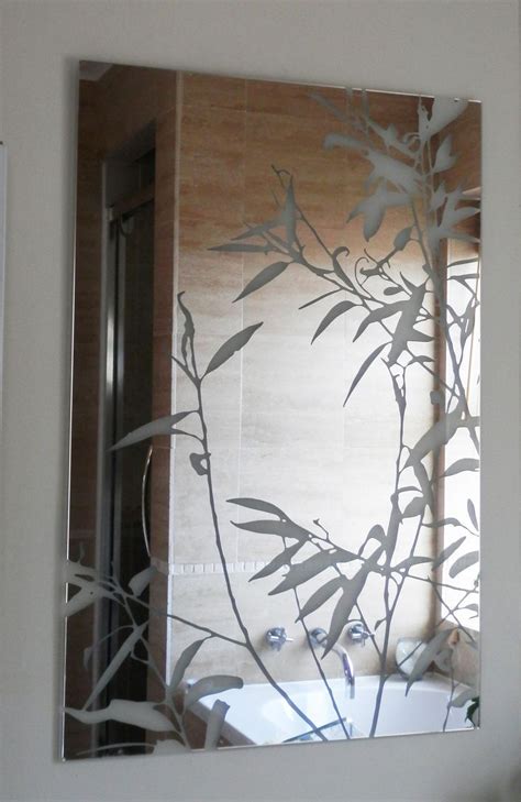 Etched Glass Mirrors Bathroom Etched Mirror Mirror Designs Modern Mirror