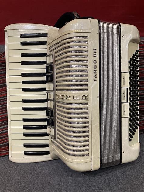 Hohner Tango II M 96 Bass Accordion 1970s White Pearl Reverb