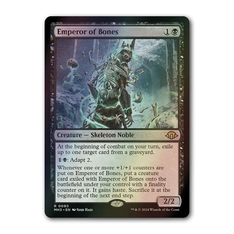 mtg emperor  bones mh black rare foil eng  magic