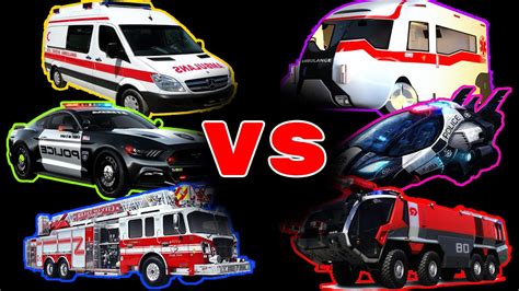 Usa Vs Future Police Ambulance Fire Truck Siren Sound Variations