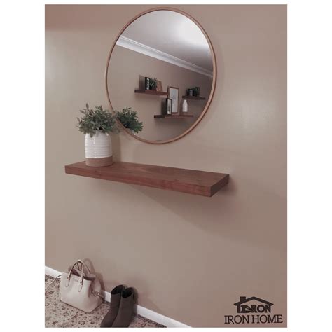 Полка с зеркалом в ванную своими руками - фото