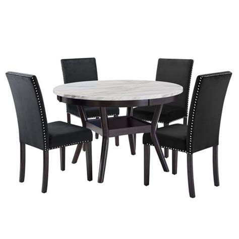 Kingstown Home Piece Faux Marble Top Dining Set Reviews Wayfair