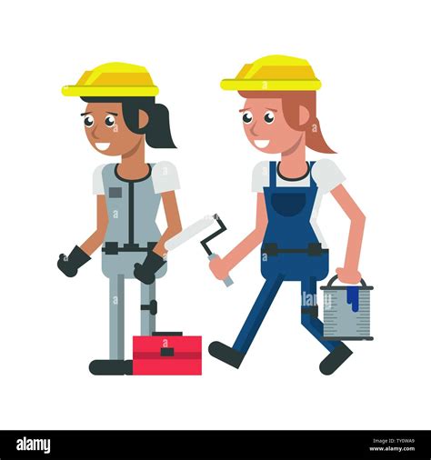 Construction Workers With Tools Cartoons Stock Vector Image And Art Alamy