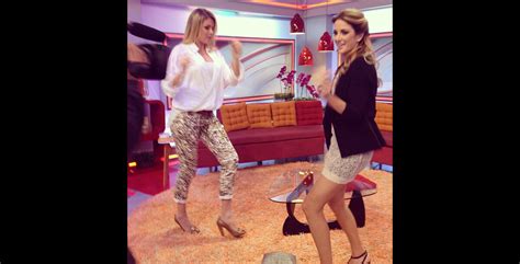 Foto Ana Hickmann E Ticiane Pinheiro Dan Ando No Palco Do Programa Da