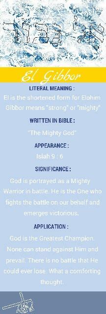 Names Of God El Gibbor God Almighty Names Of God God Almighty Say