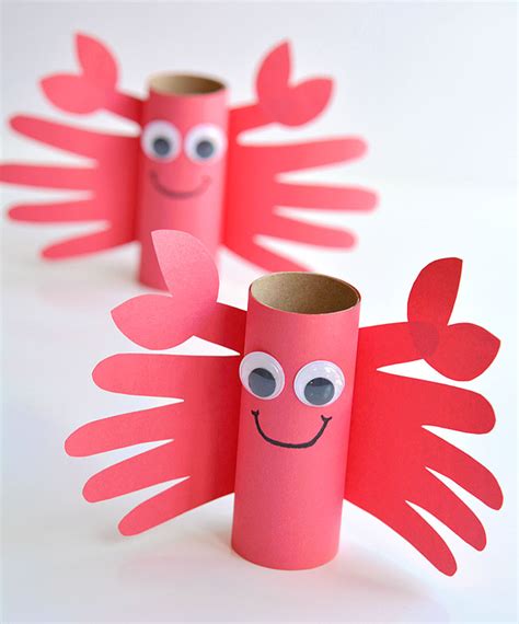 Handprint Crabs An Easy Crab Handprint Craft One Little Project