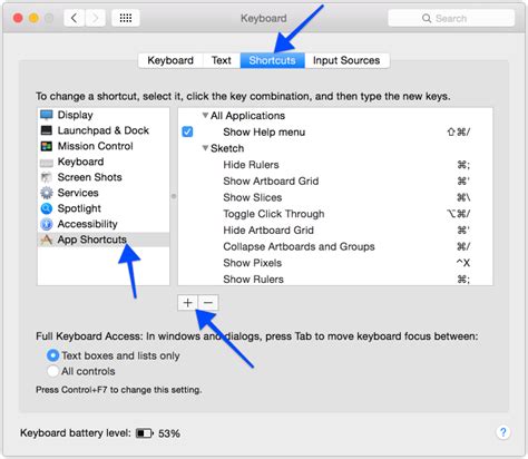 My Sketch shortcuts