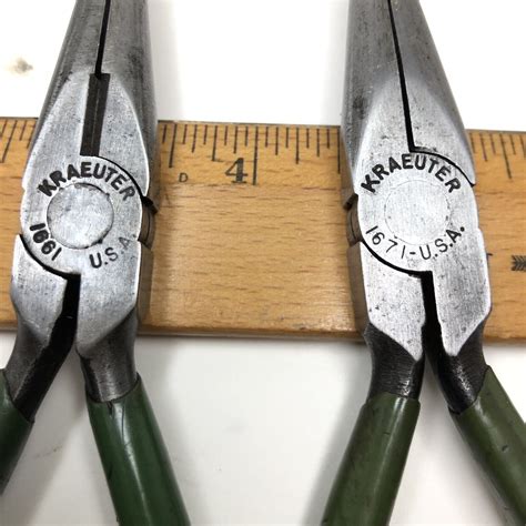 2 Vintage Kraeuter By S K Tools 1661 And 1671 Long Needle Nose Pliers 6