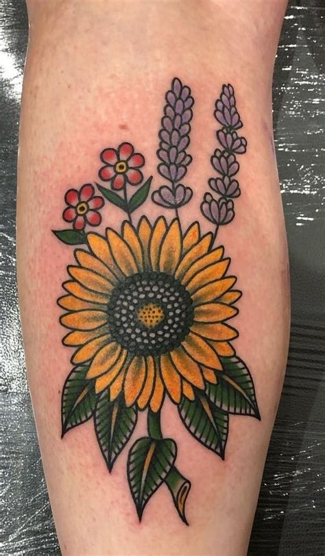 Traditional Sunflower Tattoos Meanings Tattoo Ideas More