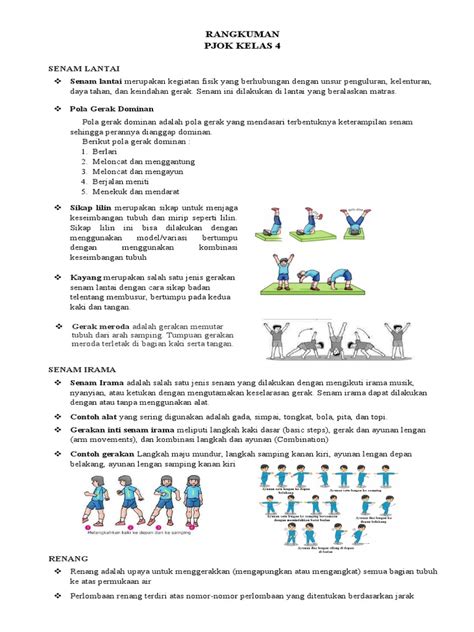 rangkuman pjok kelas
