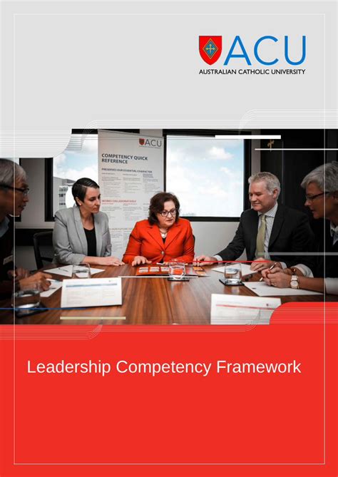 Pdf Leadership Competency Framework Acu Australian Pdf