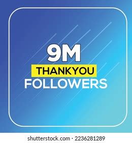 M Followers Celebration Thank You Followers Stock Vector Royalty Free