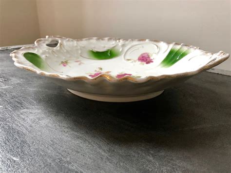 Vintage Ct Germany Bowl Large Pink Roses Serving Bowl Carl Etsy Canada