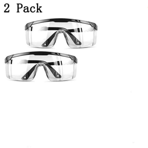 Safety Goggles 2pcs Protective Eye Glasses Chemical Lab Work Anti Fog