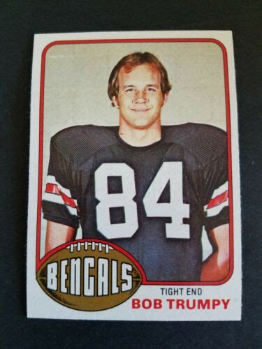 Original Topps Football Bob Trumpy Cincinnati Bengals Nr Mt