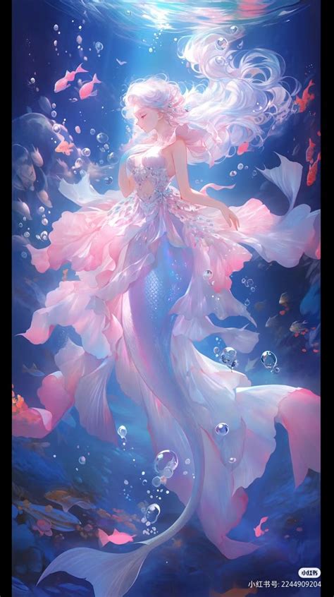 anime mermaid art captivating illustrations  creative inspirations