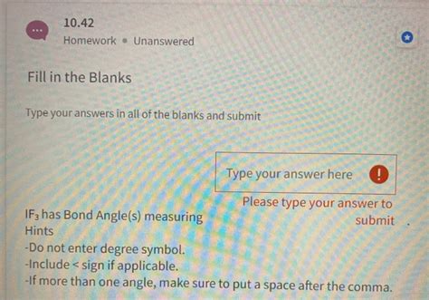 Solved Homework Unanswered Fill In The Blanks Type Chegg