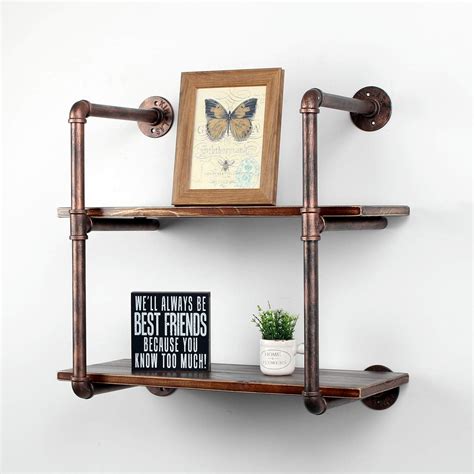 Amazon Mbqq Industrial Retro Pipe Shelf In Tier Wall Mounted