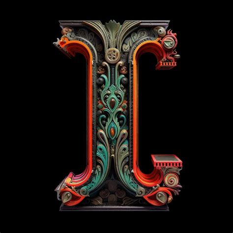 Premium AI Image Generative Ai Capital Letter Alphabet Neon Color On