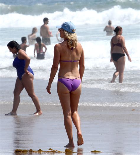 Ali Larter Tits Ass Pussy Print Purple Bikini Getting Wet