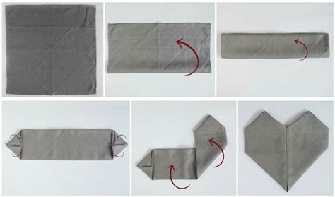 Servet Of Servetten Vouwen In Hart Folding Napkin In Heart Napkin