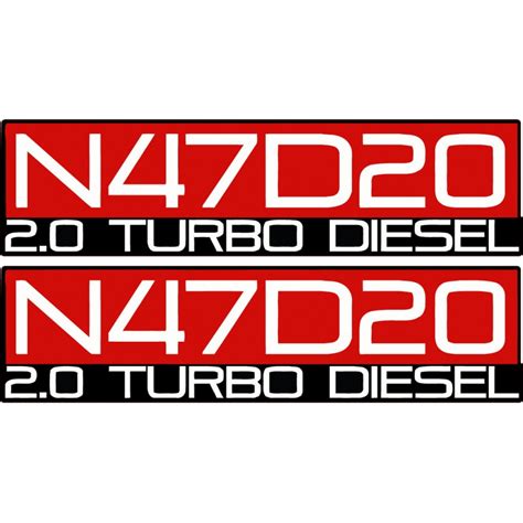 2x N47d20 Turbo Diesel Stickers Decals Decalshouse