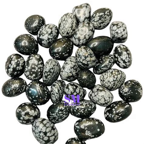 Natural Snowflake Obsidian Tumbled Stones Premium Quality By Stone