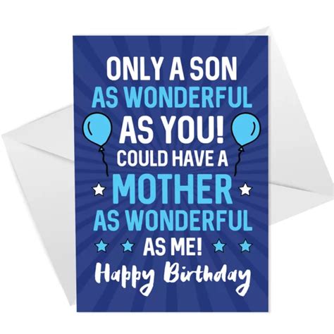 SON BIRTHDAY CARD Funny Birthday Card Funny Card From Mum And Dad ...