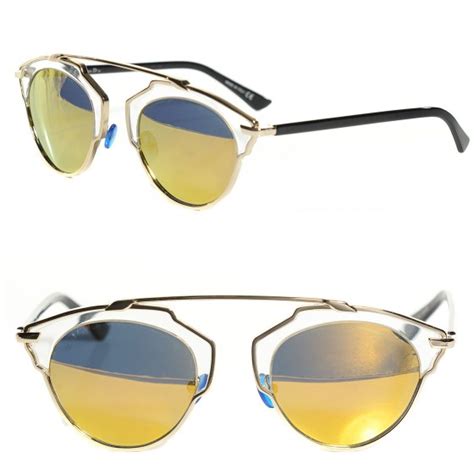 Christian Dior Mirrored So Real Sunglasses Gold 102486 Fashionphile