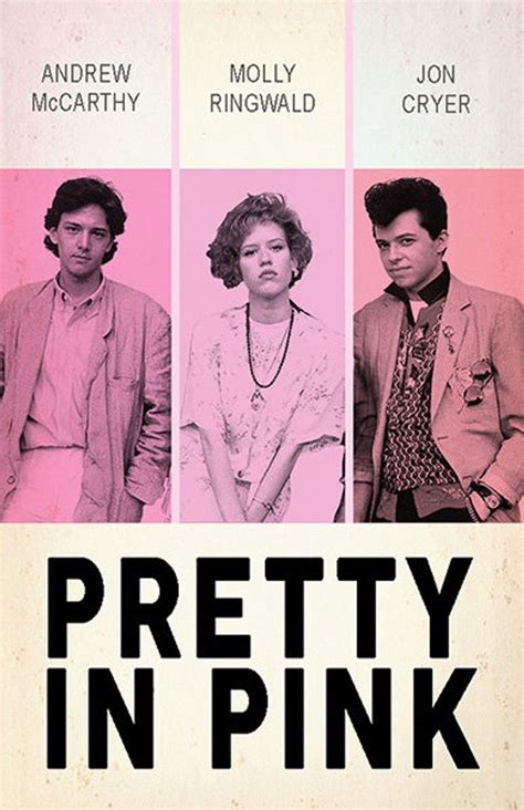 Pretty In Pink Movie Poster Minimalist Movie Poster 80s Etsy Pink Movies Iconic Movie