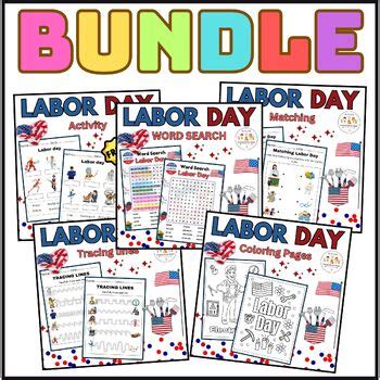 Printable Activities Labor Day BUNDLE by Amazing Education Designs