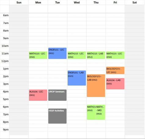 good schedule   fall ruofm