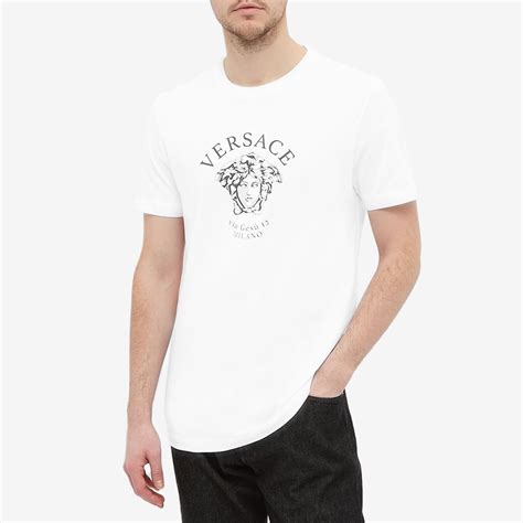 Versace Via Gesu Logo Tee White END