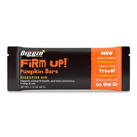 Diggin Your Dog Firm Up! Pumpkin Bars Digestive Aid Stool Consistency
