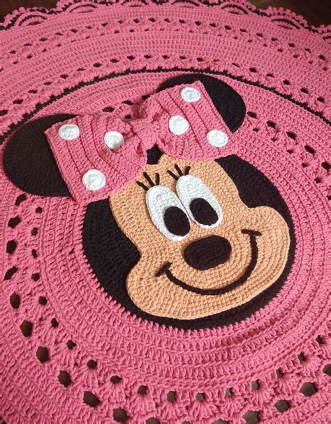 Tapete Minnie de Crochê Elo7 Produtos Especiais