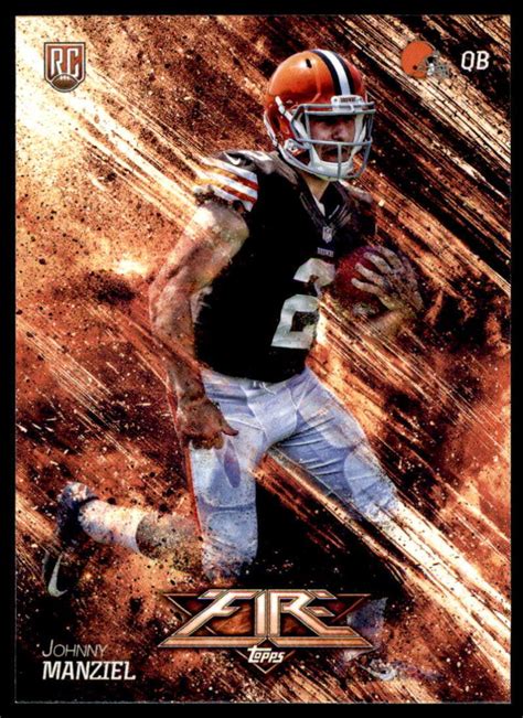 2014 Topps Fire 143 Johnny Manziel RC Rookie Cleveland Browns Football