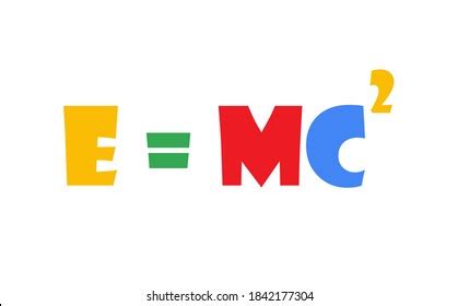 Physics Mass Energy Equivalence Principle That Mass Stock Vector