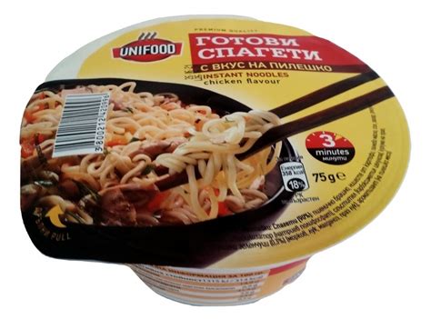 Готови спагети в купа