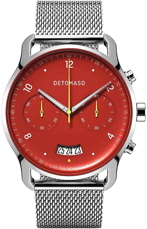 Detomaso Sorpasso Montre Chronographe Dition Limit E Rosso Rouge Pour