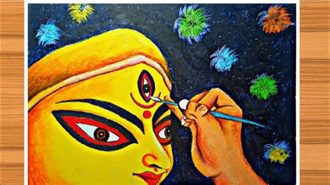 Mahalaya Drawing Mahalaya Special Drawing Oil Pastel Durga Thakur Face