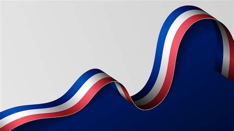 Premium Vector France Ribbon Flag Background Element Of Impact For